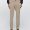 Cotton Blend Slim Fit Trousers