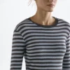 Cotton Blend Striped Long Sleeve T-Shirt
