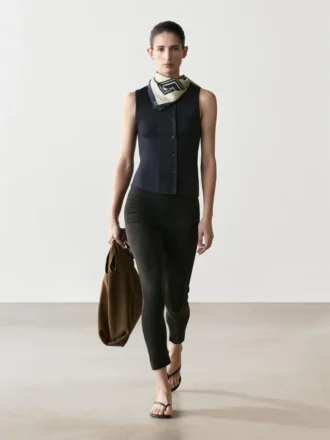 Cotton Blend Top with Placket Detail Cotton Blend Top with Placket Detail