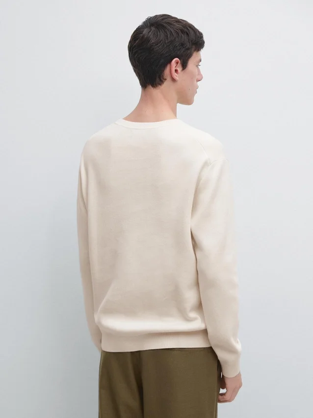 Cotton Knit Crew Neck Sweater Cotton Knit Crew Neck Sweater