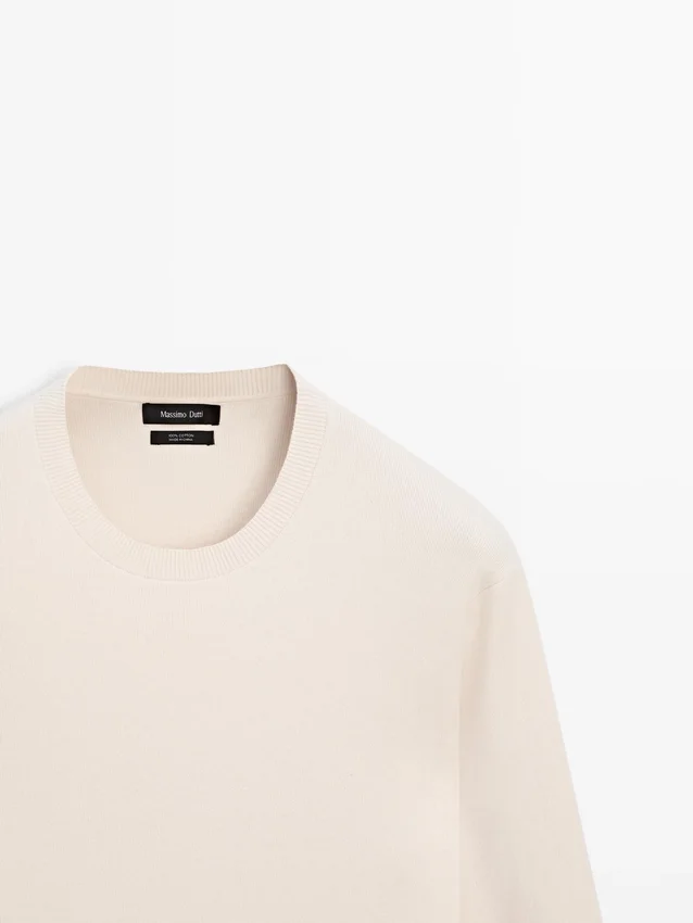 Cotton Knit Crew Neck Sweater Cotton Knit Crew Neck Sweater