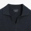 Cotton Knit Polo Sweater