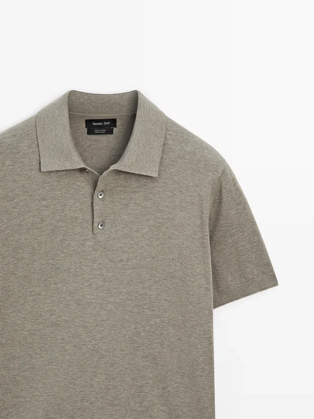 Cotton Knit Polo Sweater Cotton Knit Polo Sweater