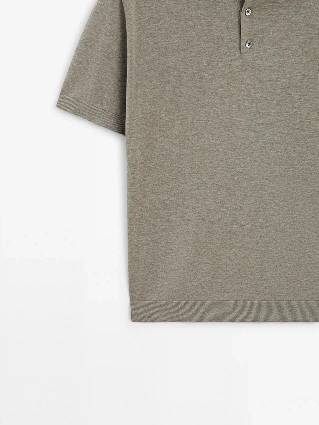 Cotton Knit Polo Sweater Cotton Knit Polo Sweater