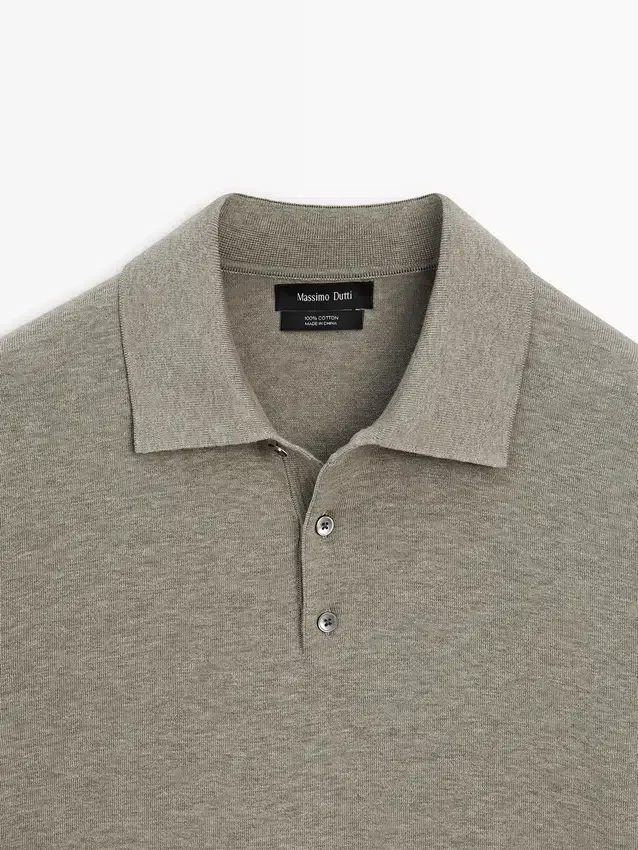 Cotton Knit Polo Sweater Cotton Knit Polo Sweater