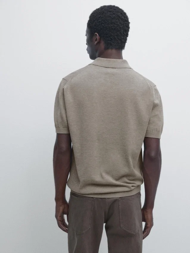 Cotton Knit Polo Sweater Cotton Knit Polo Sweater