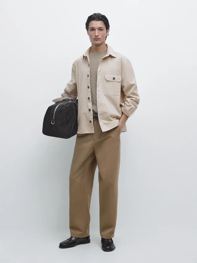 Cotton Overshirt with Pocket Details Cotton Overshirt with Pocket Details