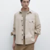 Cotton Overshirt with Pocket Details Cotton Overshirt with Pocket Details