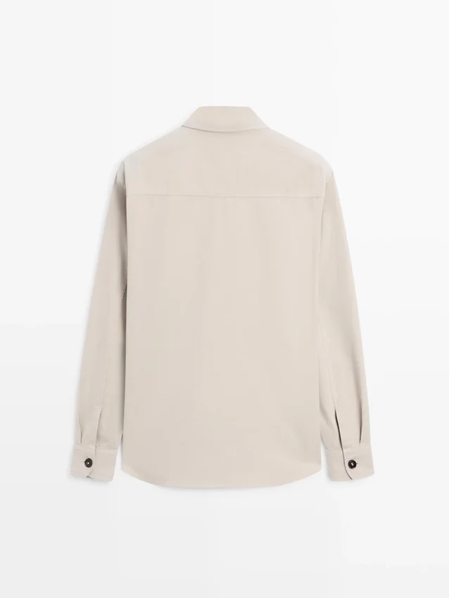 Cotton Overshirt with Pocket Details Cotton Overshirt with Pocket Details