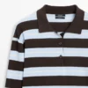 Cotton Striped Knit Polo Sweater