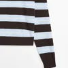 Cotton Striped Knit Polo Sweater