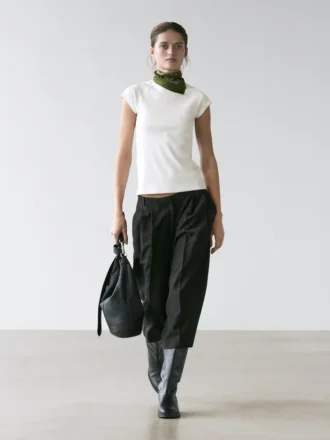 Cotton T-Shirt with Short Raglan Sleeves