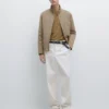 Cotton Twill Pants with Elasticated Waistband