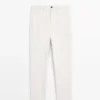 Cotton Twill Pants with Elasticated Waistband