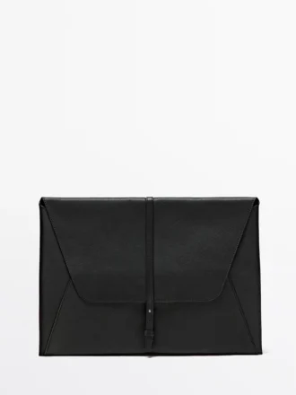 Cowhide Leather Laptop Case with Nappa Finish