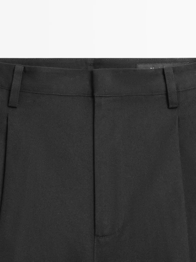 Darted Cotton Trousers Darted Cotton Trousers