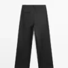 Darted Cotton Trousers Darted Cotton Trousers