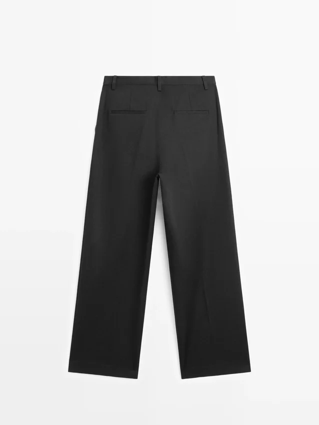 Darted Cotton Trousers Darted Cotton Trousers