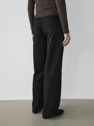 Darted Cotton Trousers