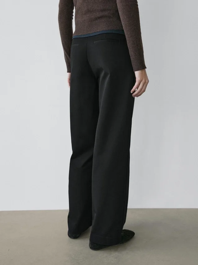 Darted Cotton Trousers Darted Cotton Trousers