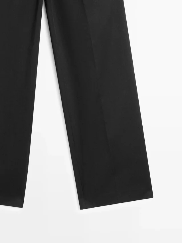 Darted Cotton Trousers Darted Cotton Trousers