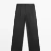Darted Cotton Trousers Darted Cotton Trousers