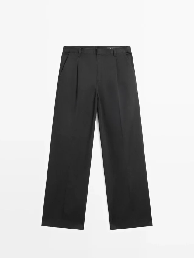 Darted Cotton Trousers Darted Cotton Trousers