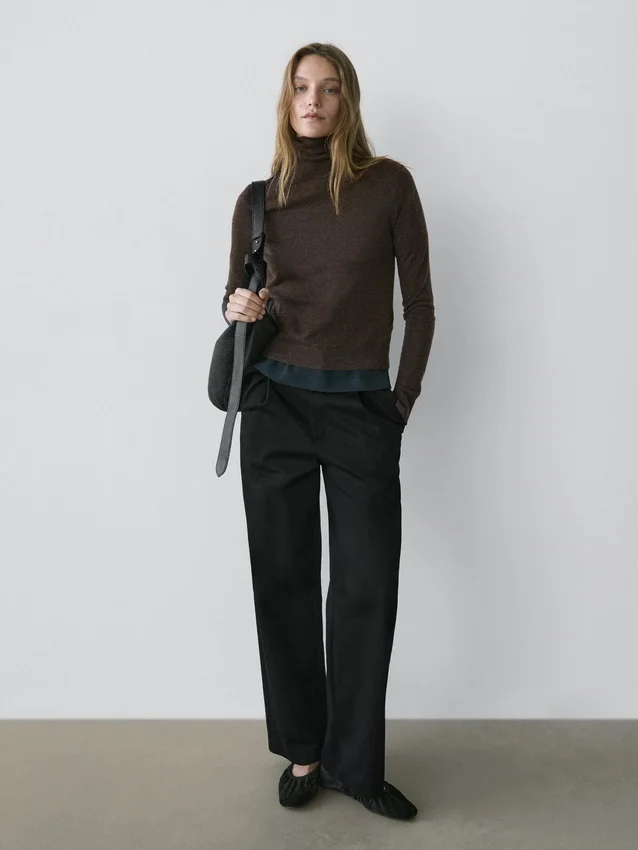 Darted Cotton Trousers Darted Cotton Trousers