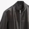 Distressed Effect Nappa Leather Jacket