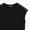 Drop Sleeve T-Shirt with Button Details