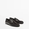Embossed Leather Loafers