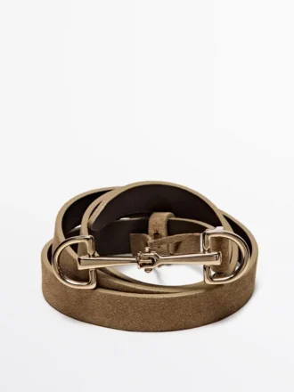 Equestrian Split Suede Leather Belt