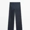 Flare Fit High-Waist Jeans with Pockets