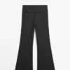 Flare Fit Pinstripe Trousers