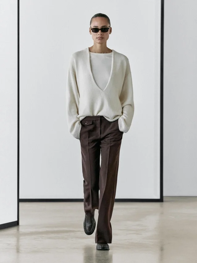 Flared Trousers with Pocket Flared Trousers with Pocket