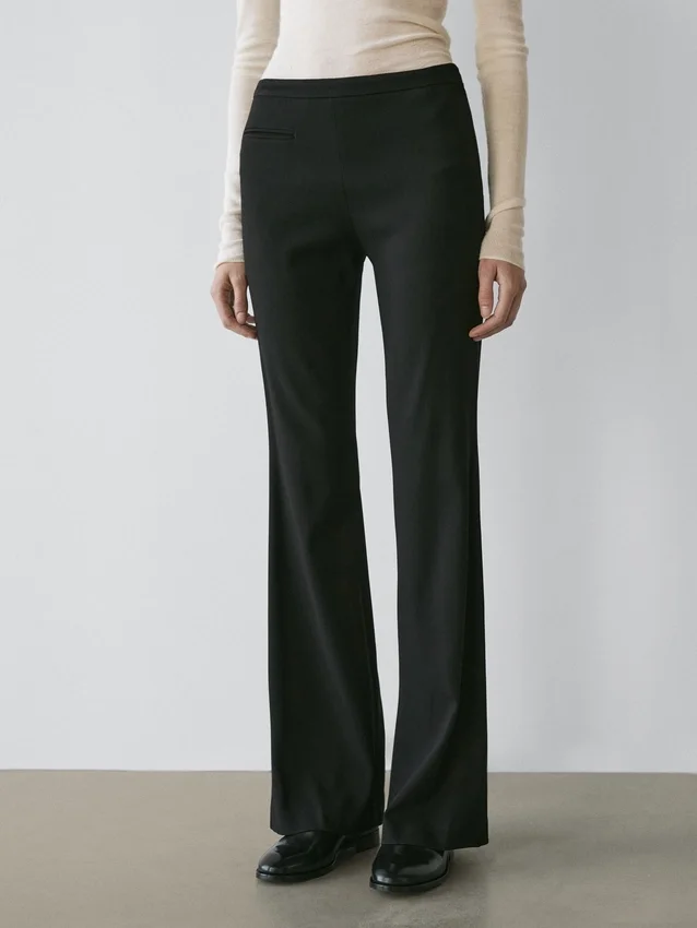 Flared Trousers with Pocket Flared Trousers with Pocket