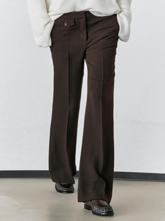 Flared Trousers with Pocket Flared Trousers with Pocket