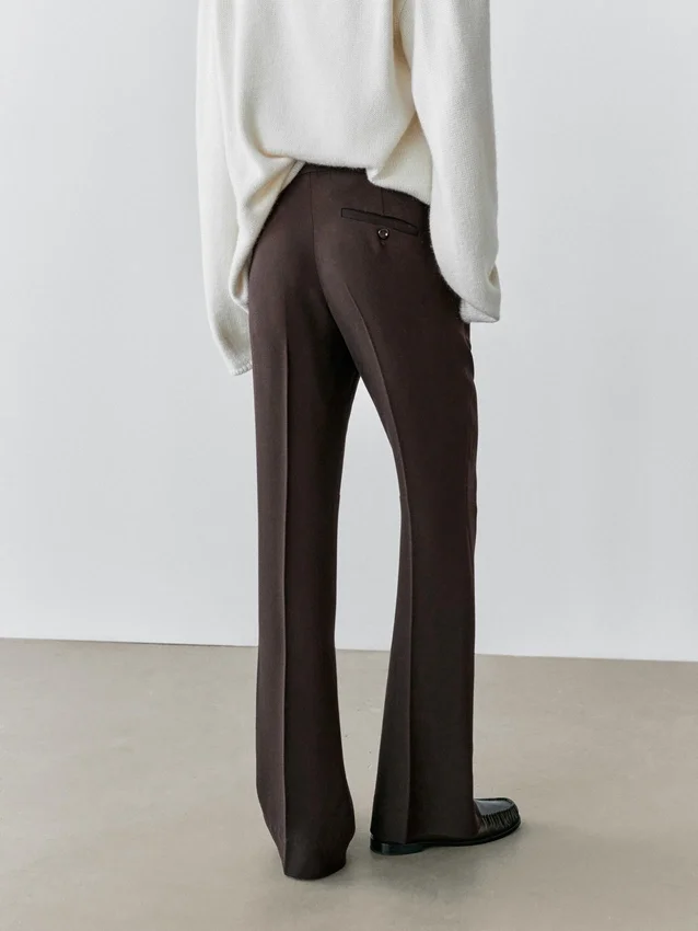 Flared Trousers with Pocket Flared Trousers with Pocket