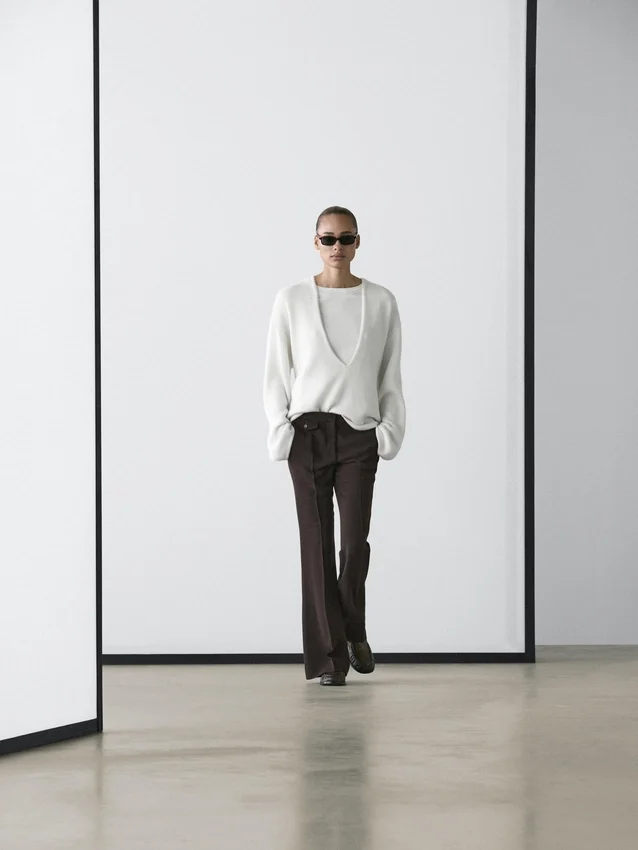 Flared Trousers with Pocket Flared Trousers with Pocket