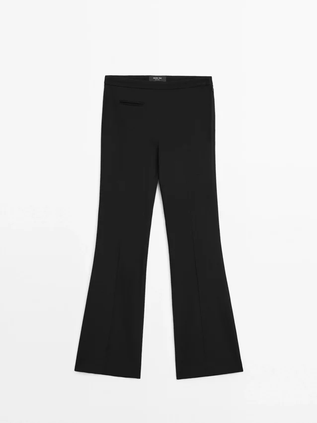Flared Trousers with Pocket Flared Trousers with Pocket