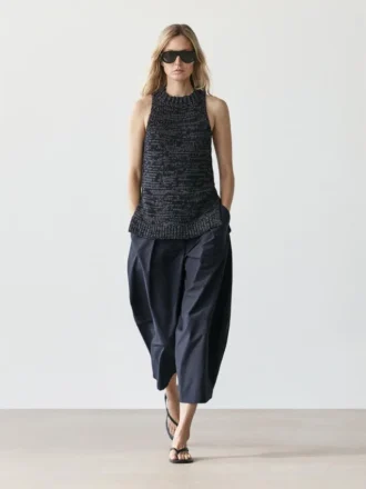 Flecked Knit Halter Top Flecked Knit Halter Top