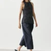 Cotton Blend Wide-Leg Trousers