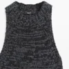 Flecked Knit Halter Top
