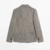 Flecked Wool Blend Blazer