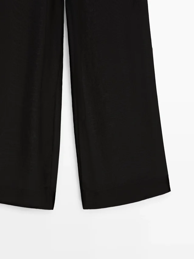 Flowing Contrast Silk Pants Flowing Contrast Silk Pants