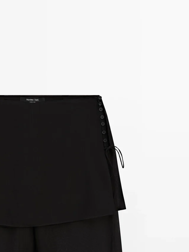 Flowing Contrast Silk Pants Flowing Contrast Silk Pants