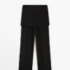 Flowing Contrast Silk Pants Flowing Contrast Silk Pants