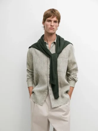 Flowing Linen Shirt with Pocket