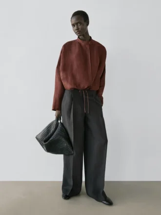 Flowing Linen Suit Trousers