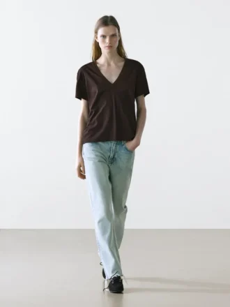 Flowing V-Neck T-Shirt